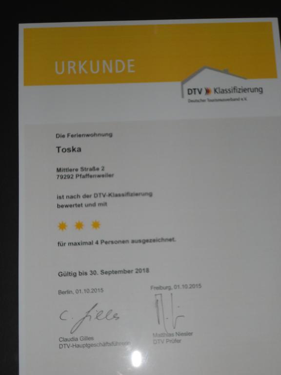 Ferienwohnung Toska Pfaffenweiler Kültér fotó